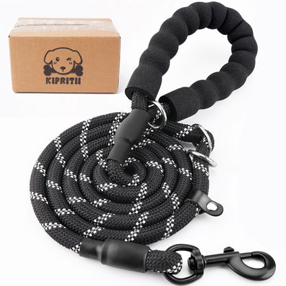 KIPRITII Nylon Dog Leash, Adjustable Slip Lead Dog Leash with Comfortable Padded Handle